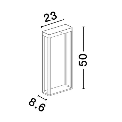 Nova Luce Berni LED solární sloupkové svítidlo IP65