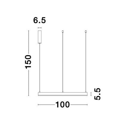 Nova Luce Motif LED kruhové závěsné svítidlo stmívatelné CCT