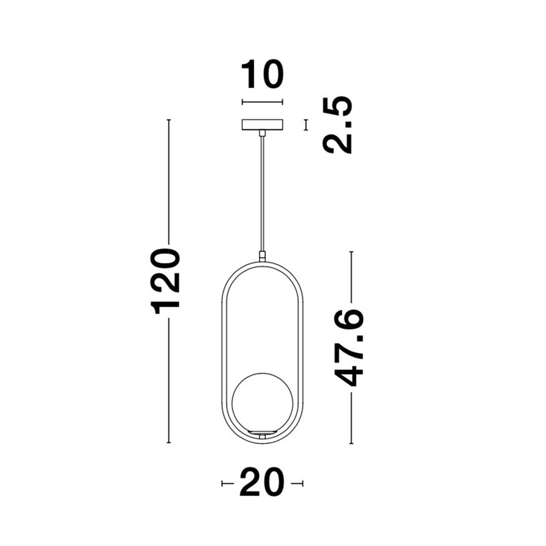 Nova Luce Obitar G9 závěsné svítidlo