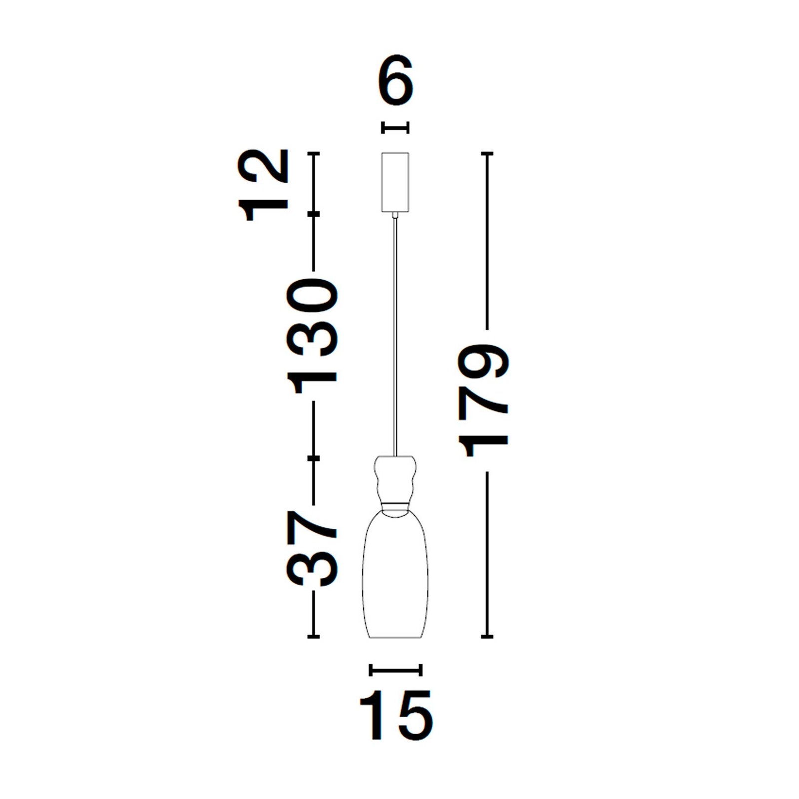 Nova Luce Pluma LED skleněné závěsné svítidlo