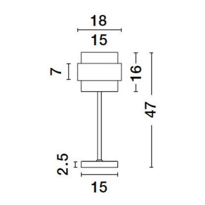 Nova Luce Sianna E27 üveg asztali lámpa