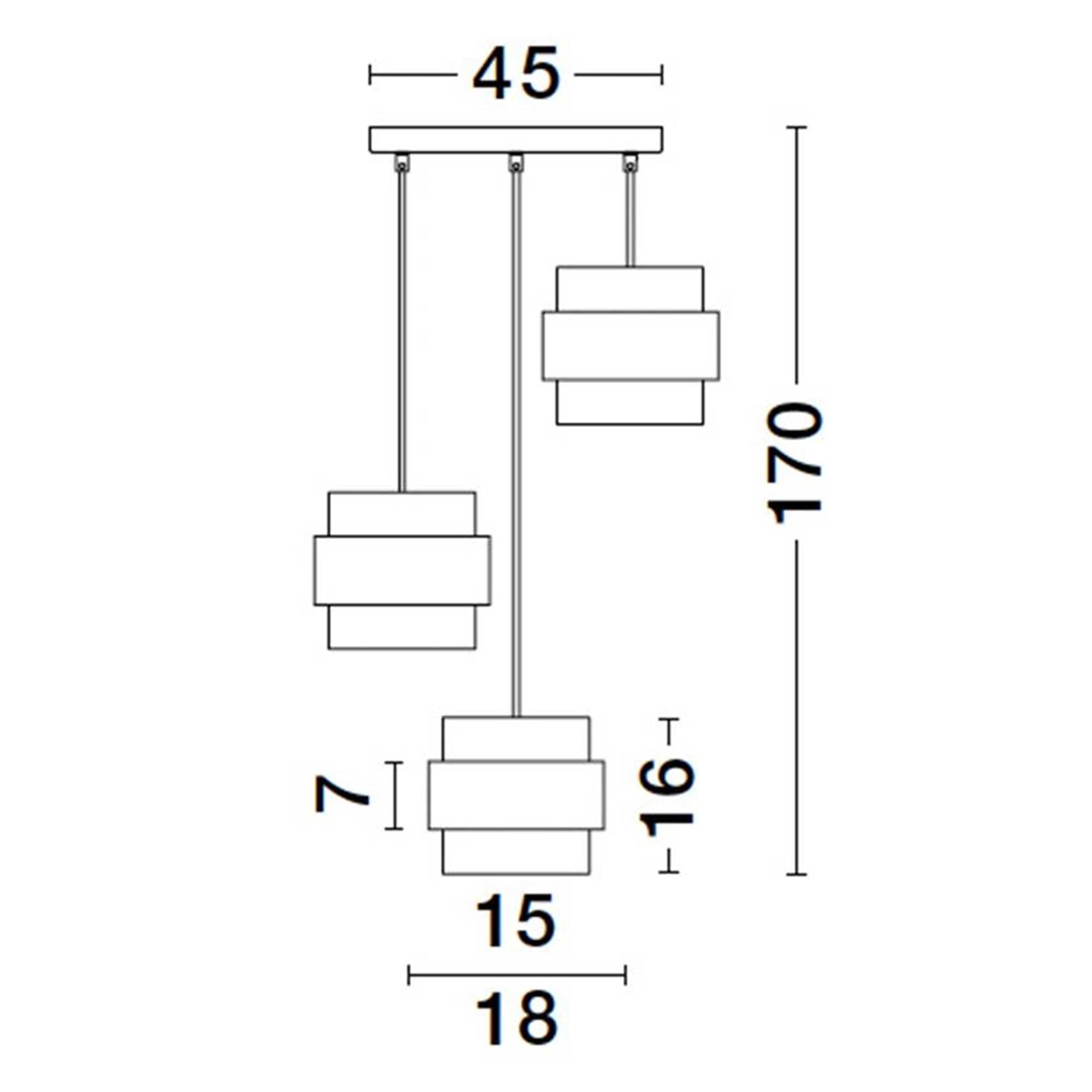 Nova Luce Sianna E27 üveg függő lámpatest függőlegesen
