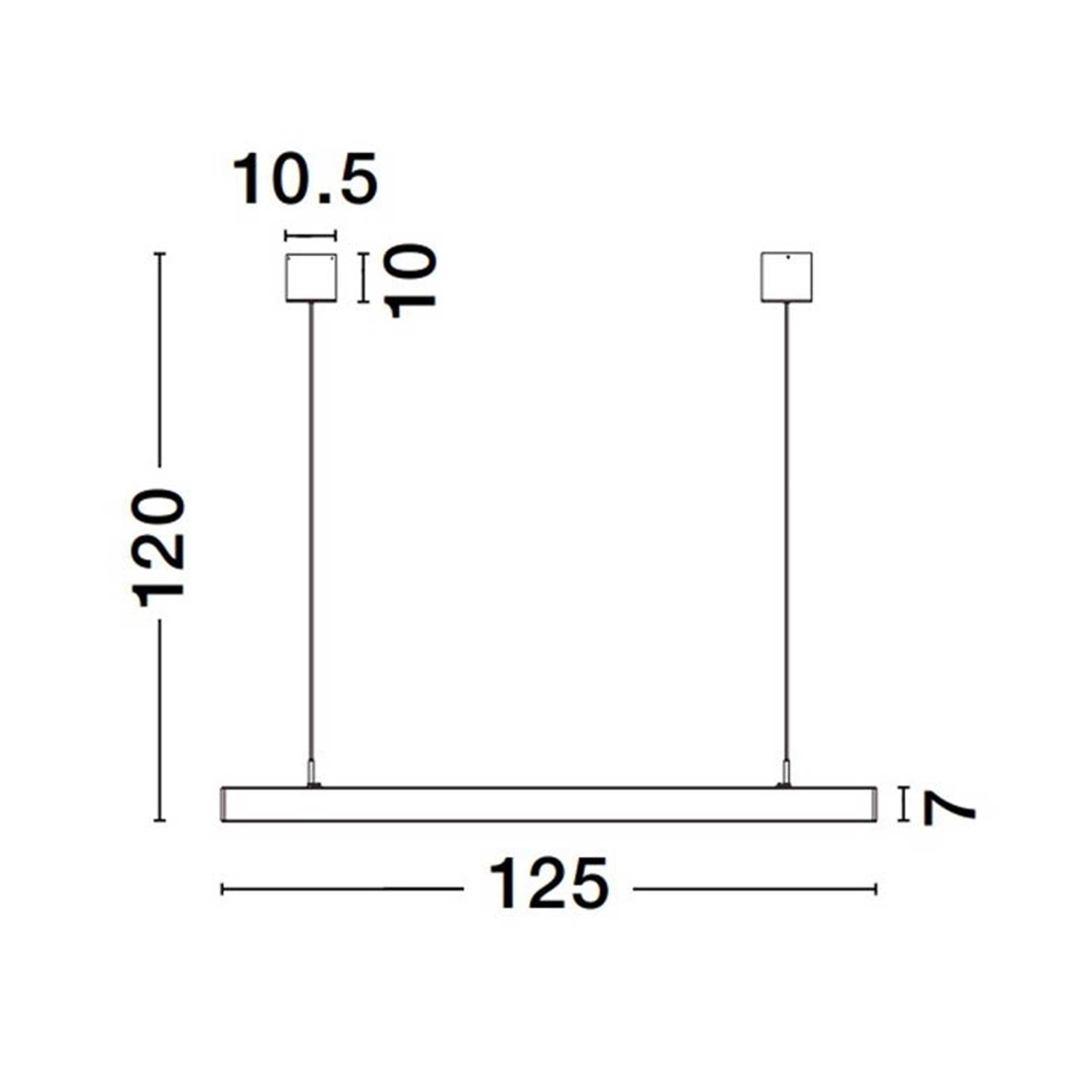 Nova Luce Elettra LED-es lineáris függeszték lámpatest