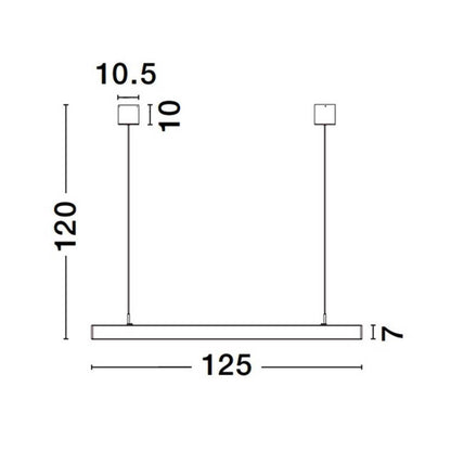 Nova Luce Elettra LED-es lineáris függeszték lámpatest