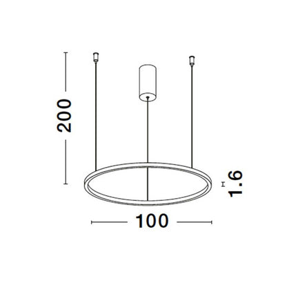 Nova Luce Tarquin LED kruhové závěsné svítidlo