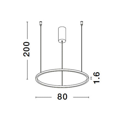 Nova Luce Tarquin LED kruhové závěsné svítidlo