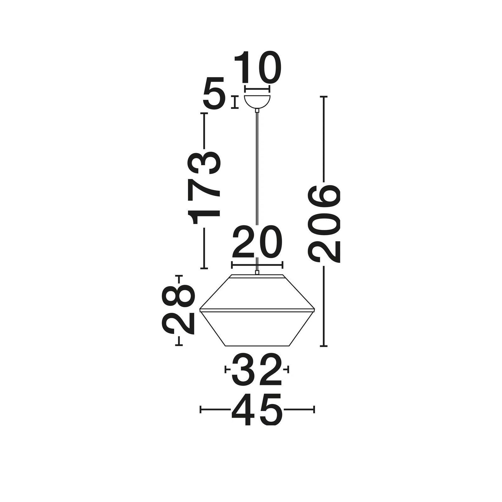 Nova Luce Veliss E27 függesztett lámpa