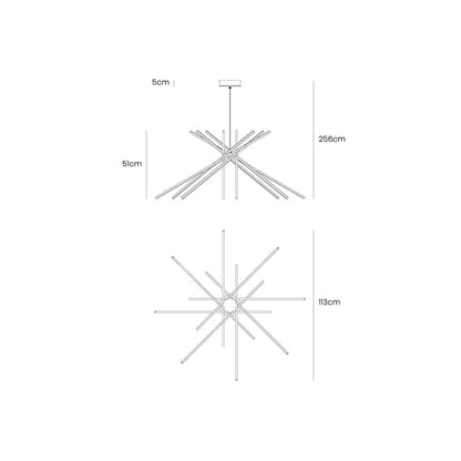 Faneurope Shanghai LED závěsné svítidlo černé