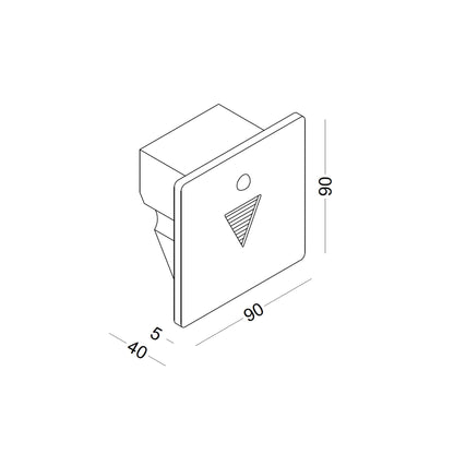 Ascend LED schodišťové zápustné svítidlo s pohybovým senzorem