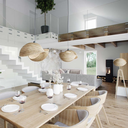 TD Lamps Bamboo E27 bambusové závěsné svítidlo