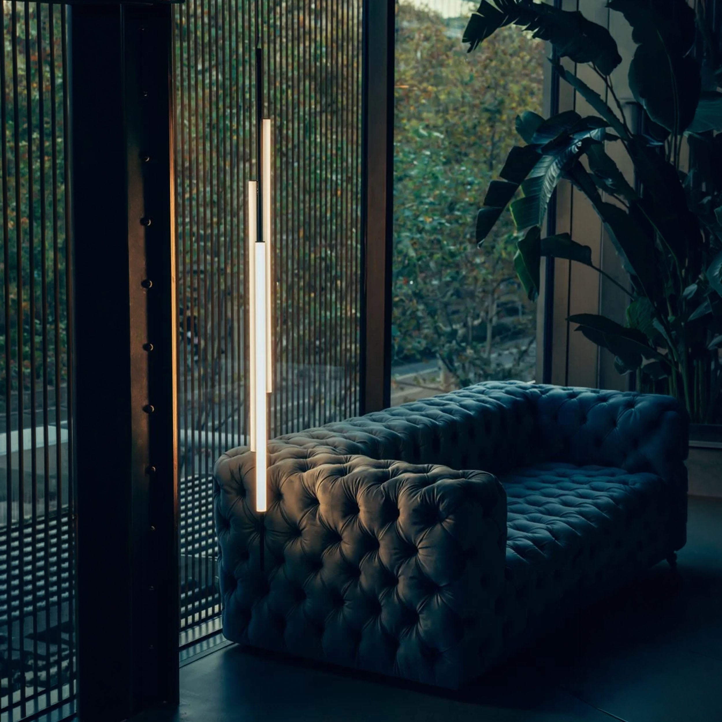 Marset Ambrosia V3 LED arany színű, beépíthető, függesztett, függőleges lámpa
