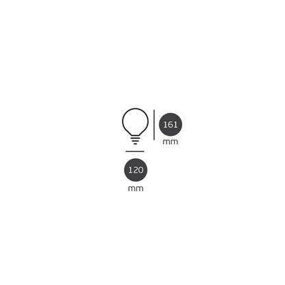 VK Light Globo Plastic E27 ø95 15 W-os LED-izzó