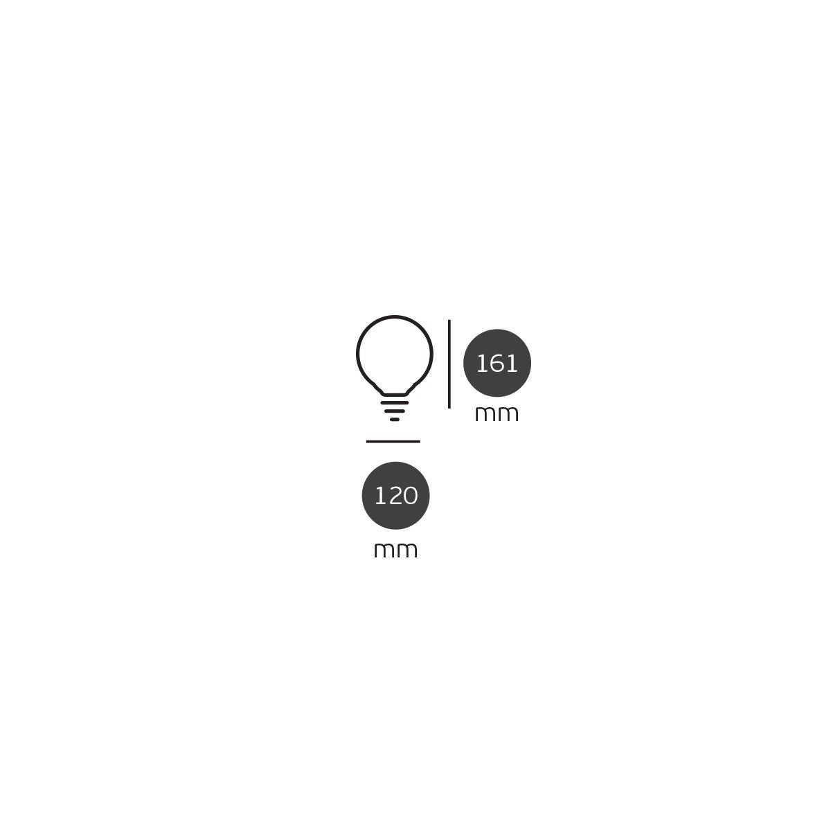 VK Light Globo Plastic E27 ø95 15 W-os LED-izzó