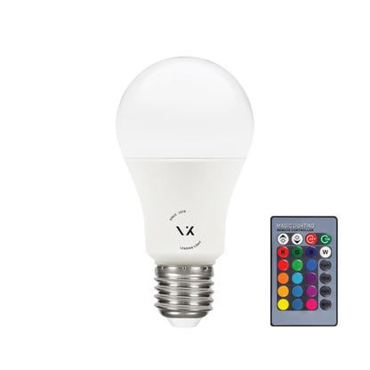 VK Light Classic Plastic RGB E27 ø60 4W szabályozható LED-izzó