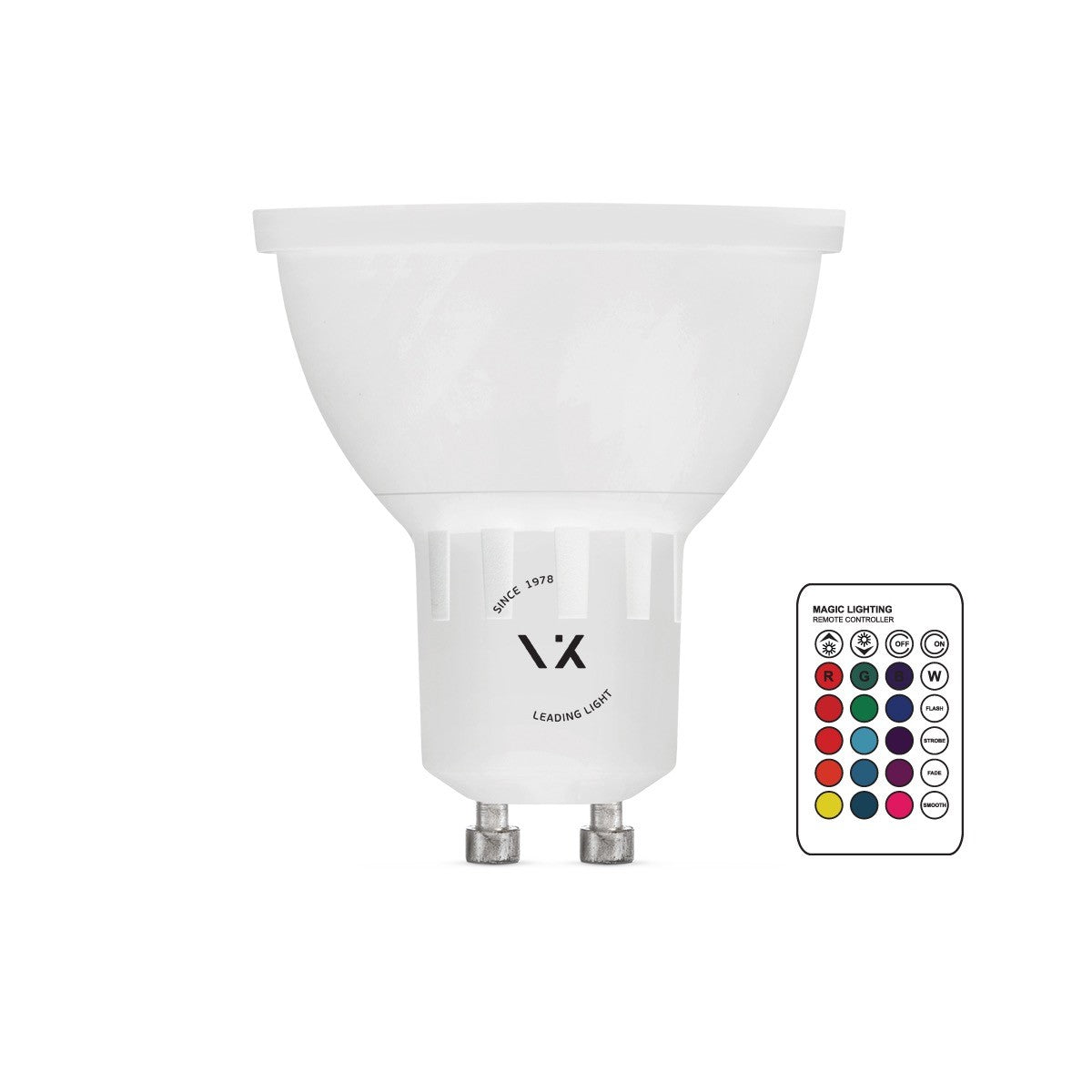 VK Light RGB GU10 3 W-os dimmelhető LED-izzó