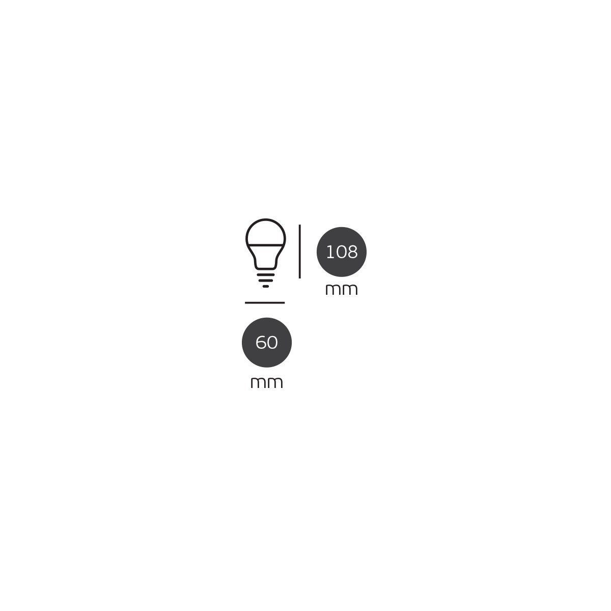 VK Light Classic Plastic E27 ø60 9W LED-izzó