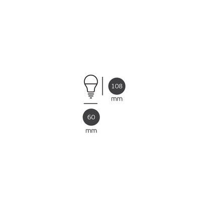 VK Light Classic Plastic E27 ø60 9W LED-izzó
