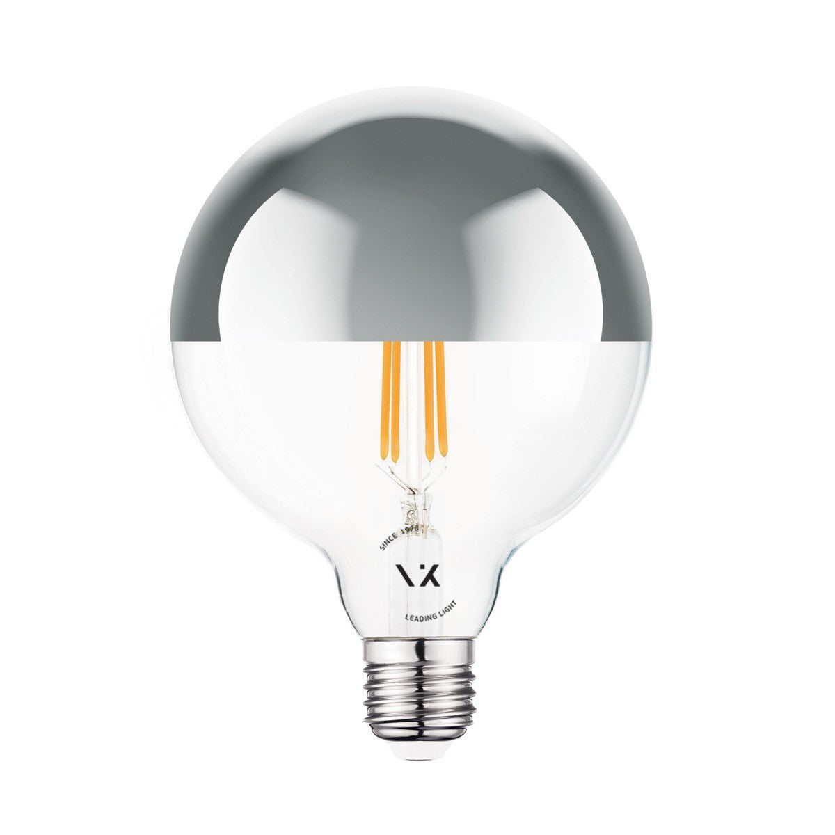 VK Light Globo Filament Silver E27 ø125 2700K 7W dimmelhető LED-izzó