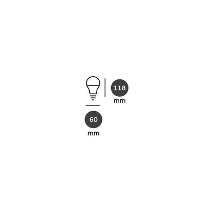 VK Light Classic Plastic E27 LED-izzó, 1450 lm, ø60, 15 W