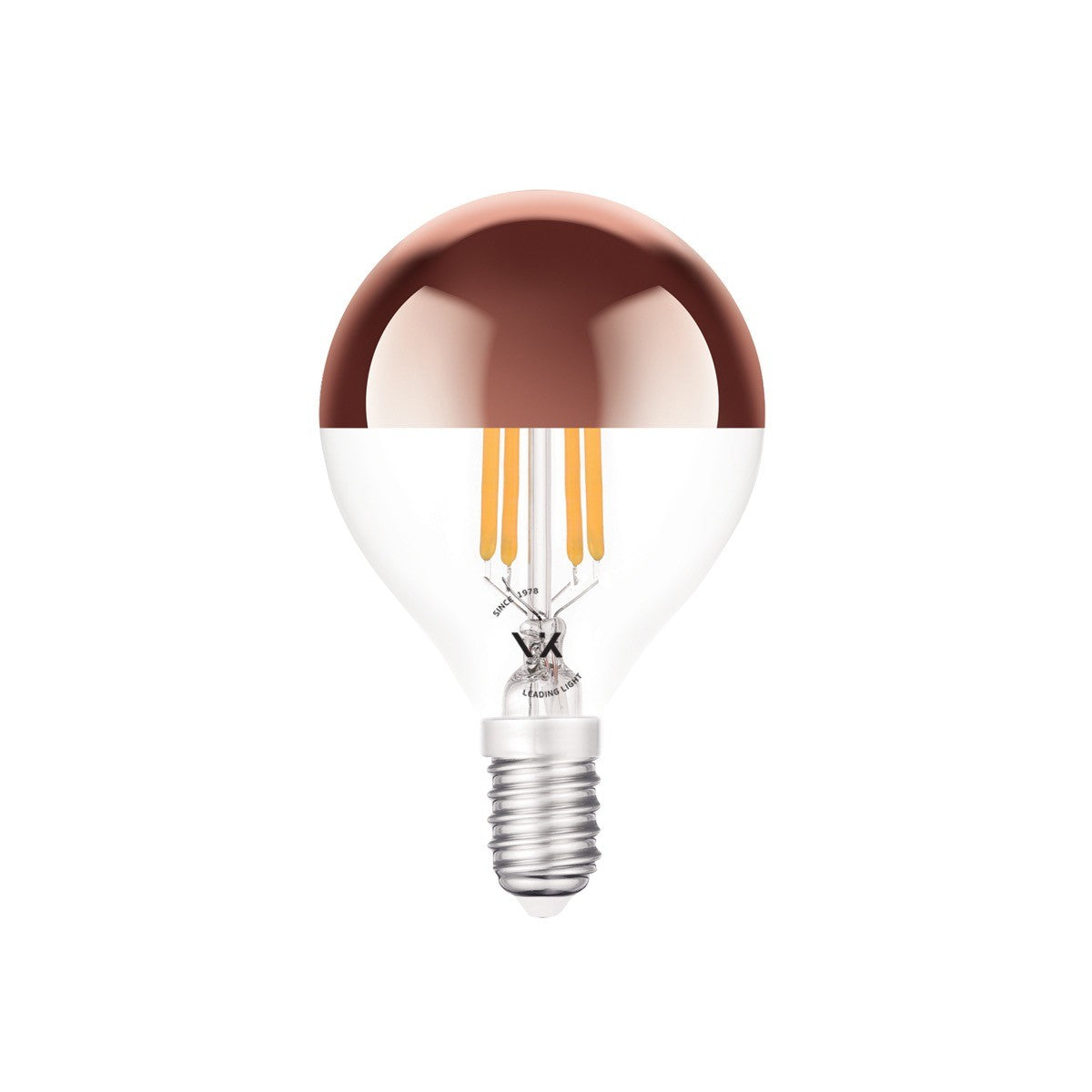 VK Light Mini Globe Filament Pink Copper E14 2700K 4,5 W dimmelhető LED-izzó