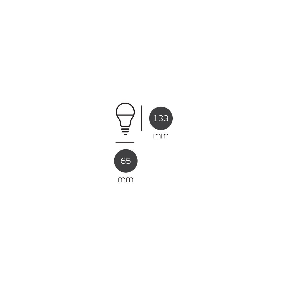 VK Light Classic Plastic E27 ø70 20 W-os LED-izzó