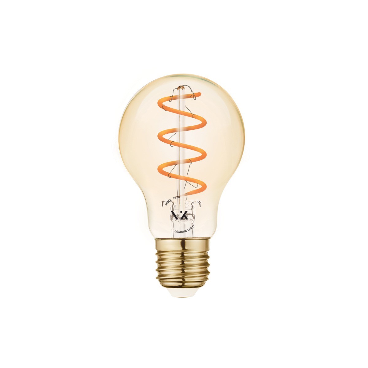 VK Light Spiral Filament Amber A60 E27 2200K 4,5 W szabályozható LED-izzó