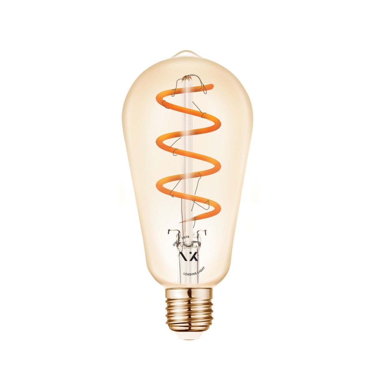VK Light Spiral Filament Amber ST64 E27 2200K 4,5 W dimmelhető LED-izzó