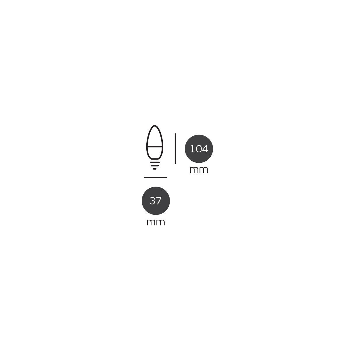 VK Light Candle Plastic E14 9W LED-izzó
