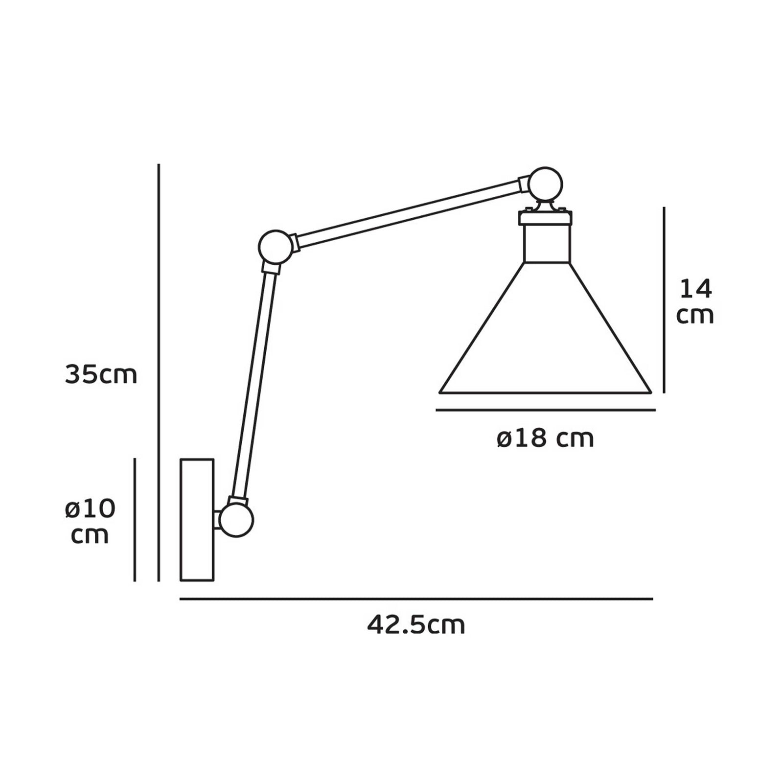 VK Light Gro E27 fali lámpa