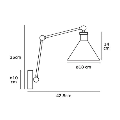 VK Light Gro E27 fali lámpa