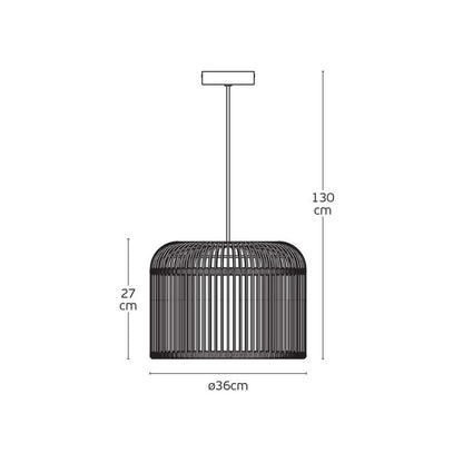 VK Light Keli E27 függesztett kültéri lámpa IP44