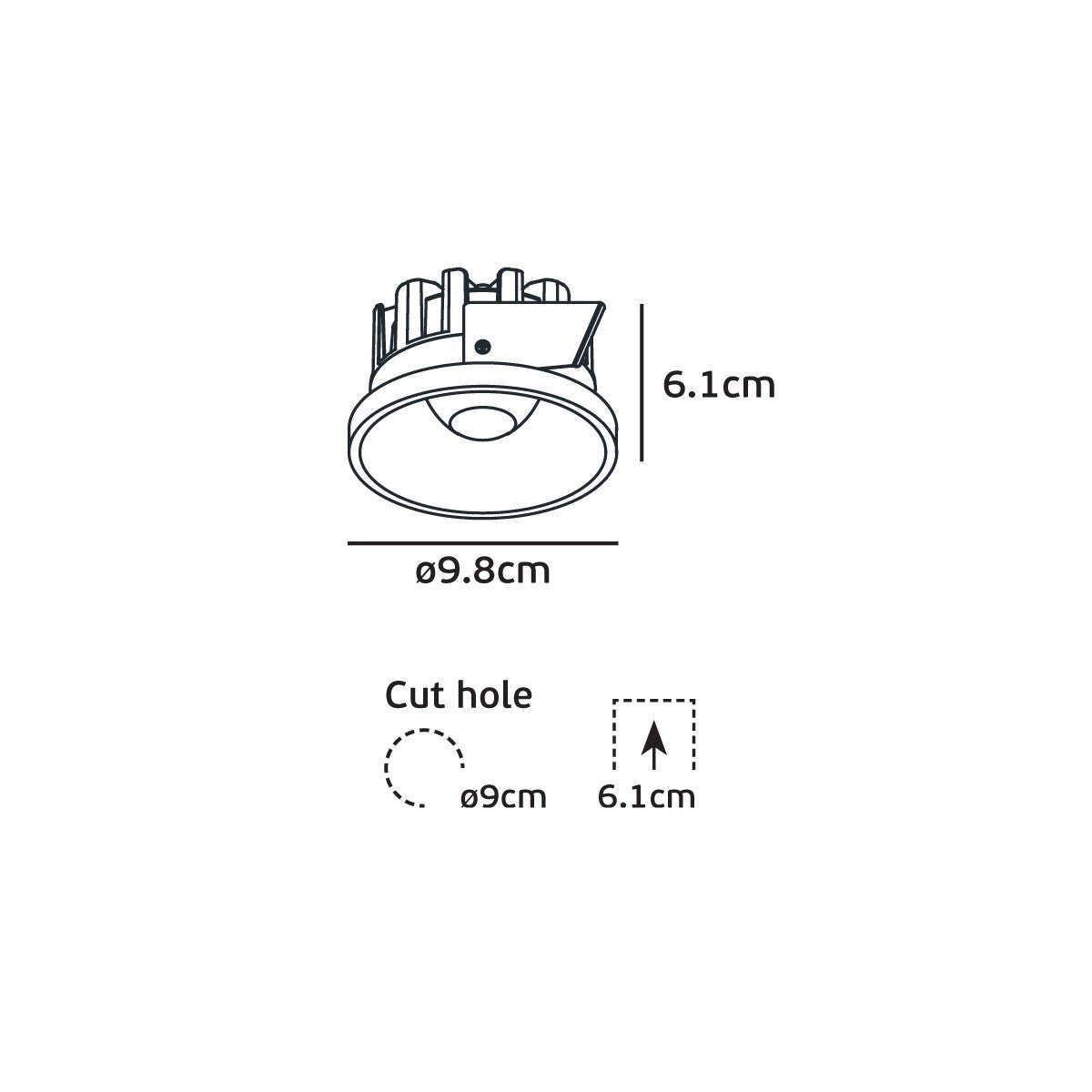 VK Light Poc LED süllyesztett lámpatest IP44