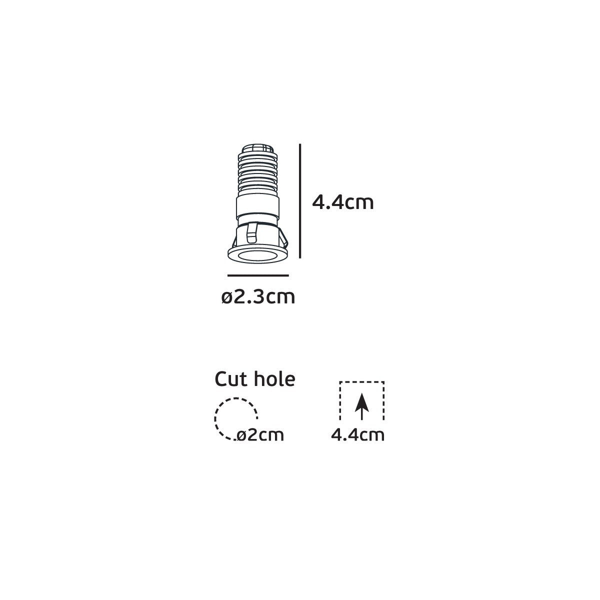 VK Light Smol LED süllyesztett miniatűr lámpatest