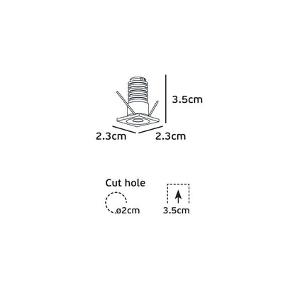 VK Light Smol LED süllyesztett miniatűr lámpatest