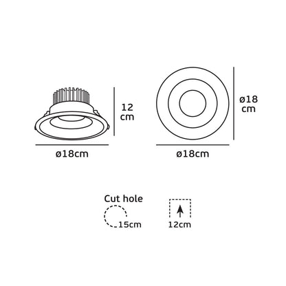VK Light Uta LED süllyesztett lámpatest IP65