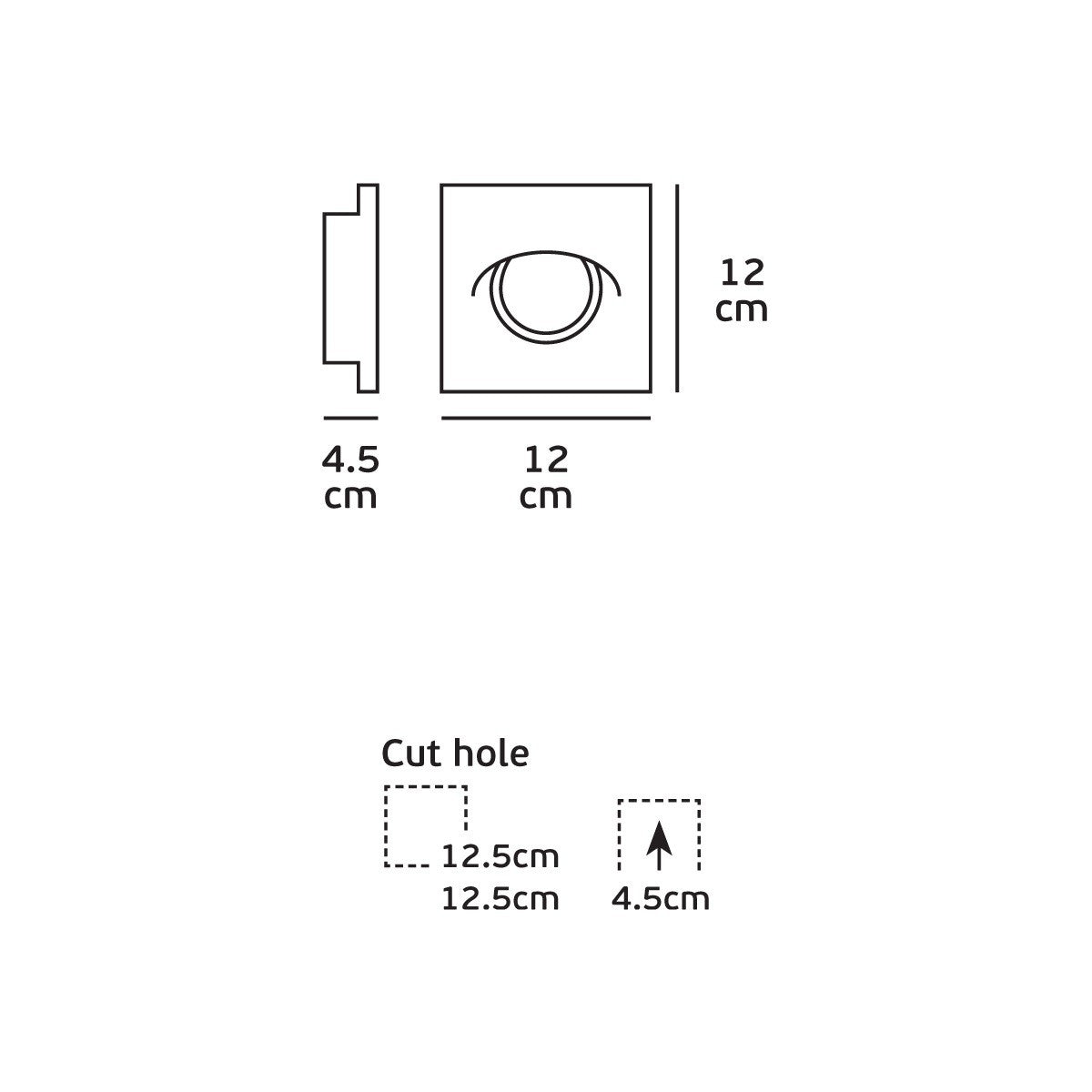 VK Light Downlight gipsz GU10 süllyesztett lámpatest, kerek