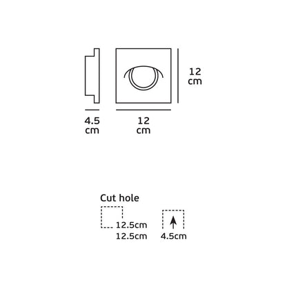 VK Light Downlight gipsz GU10 süllyesztett lámpatest, kerek