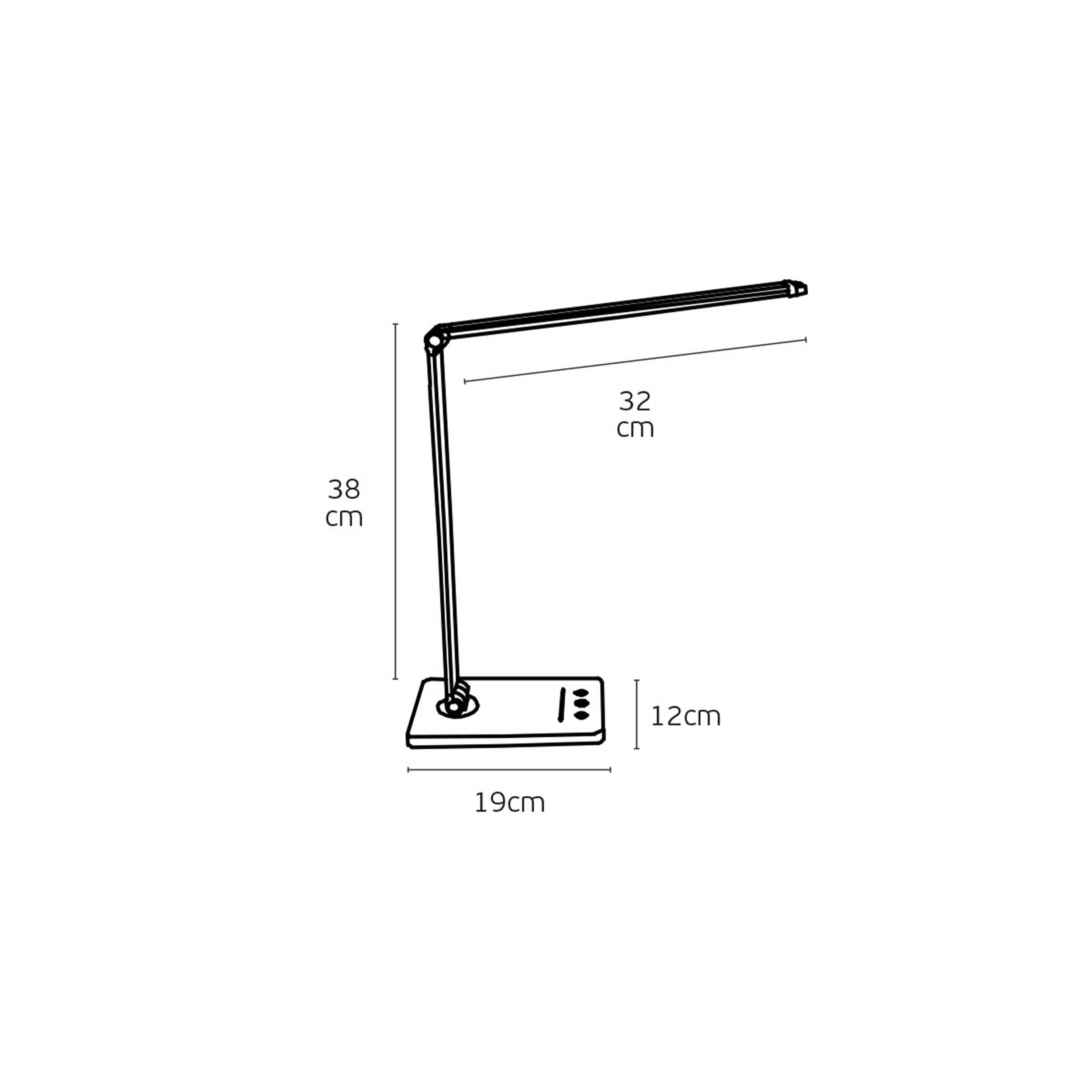 VK Light Nia Square LED asztali lámpa, szabályozható fényerővel, 3CCT