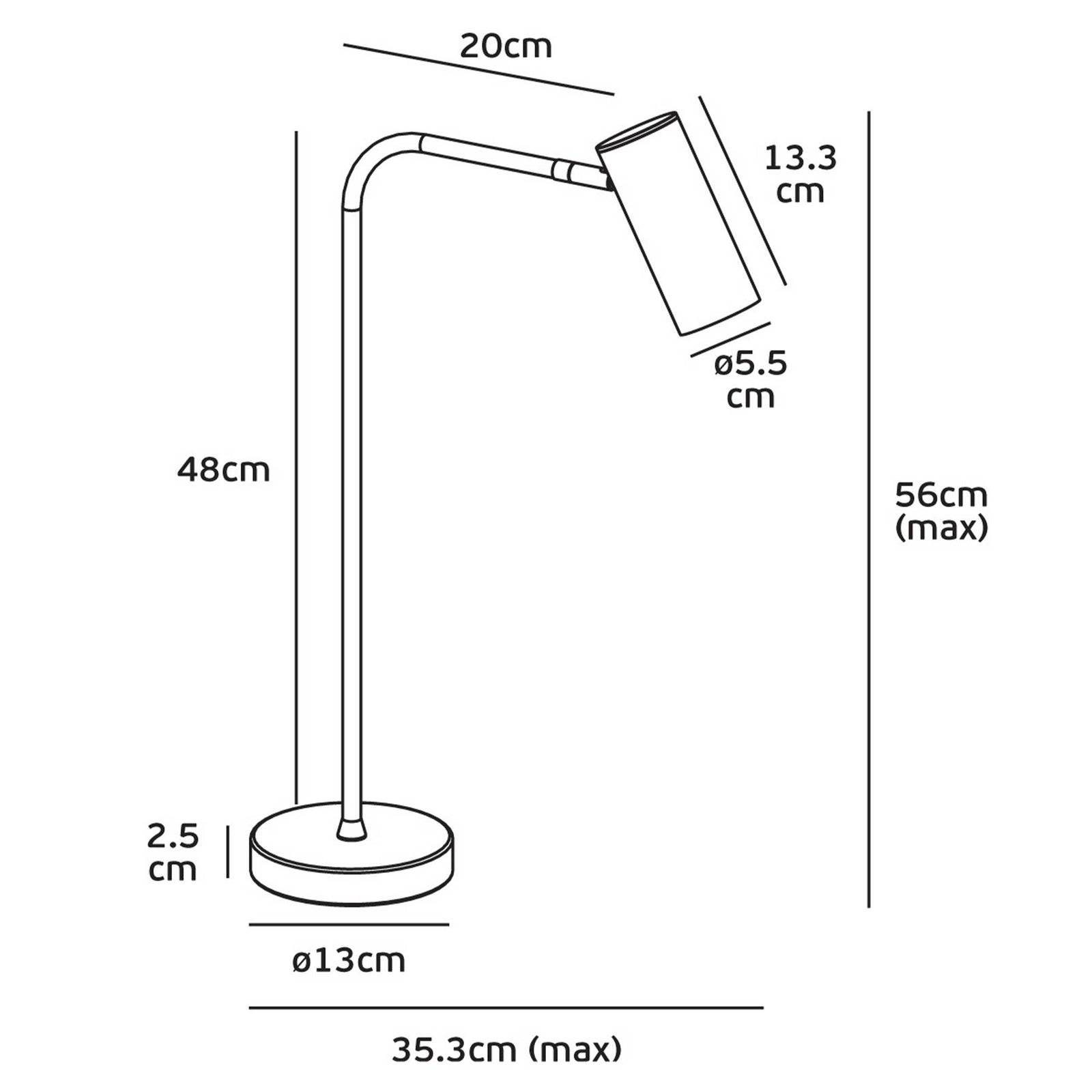 VK Light Sky E27 asztali lámpa