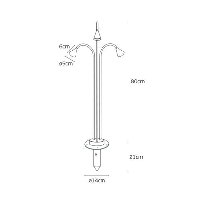 VK Light Rose 3 LED oszloplámpa IP65