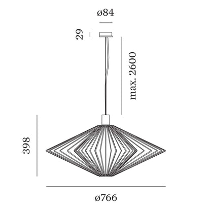 Wever and Ducré Wiro Diamond 2.0 závěsné svítidlo