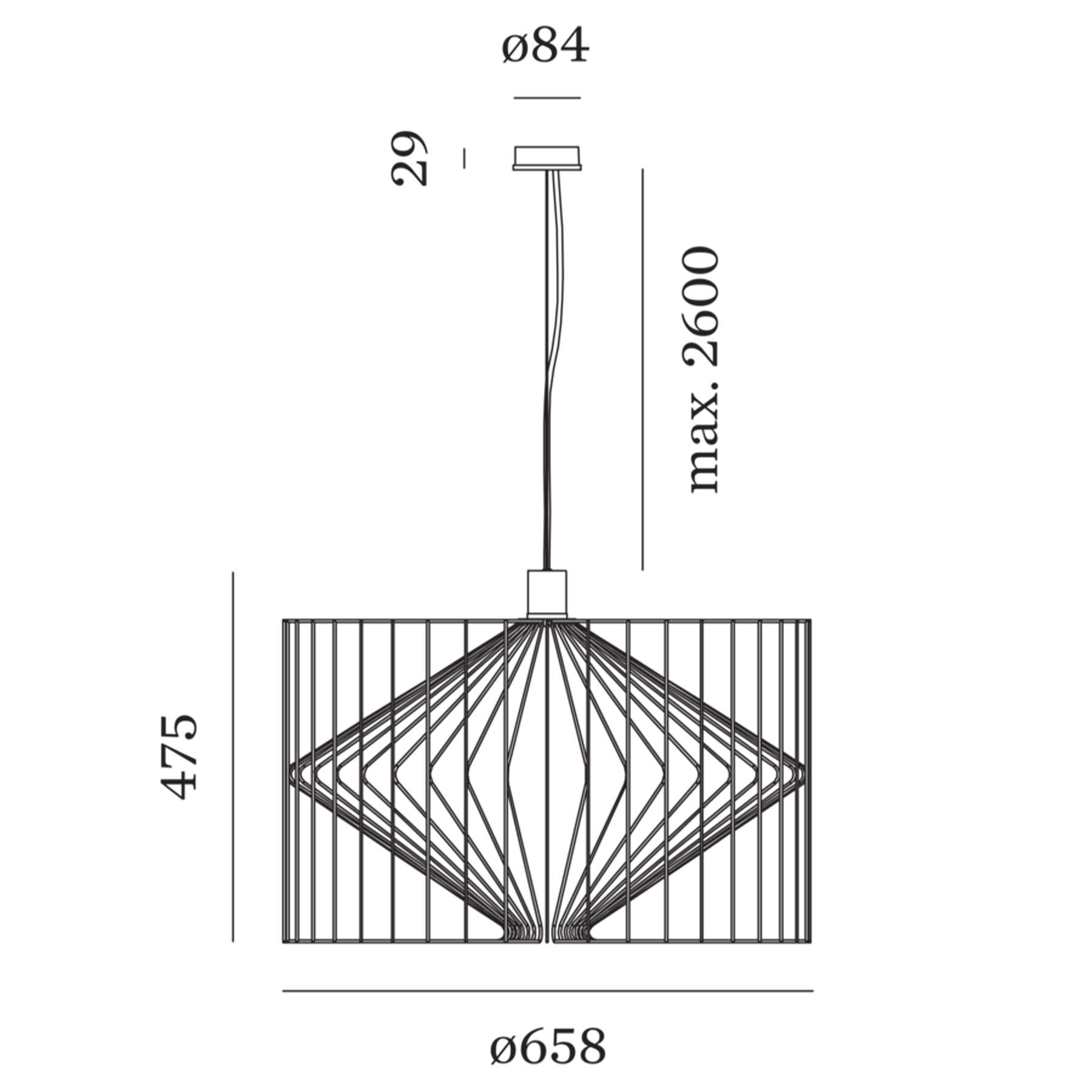 Wever and Ducré Wiro závěsné svítidlo