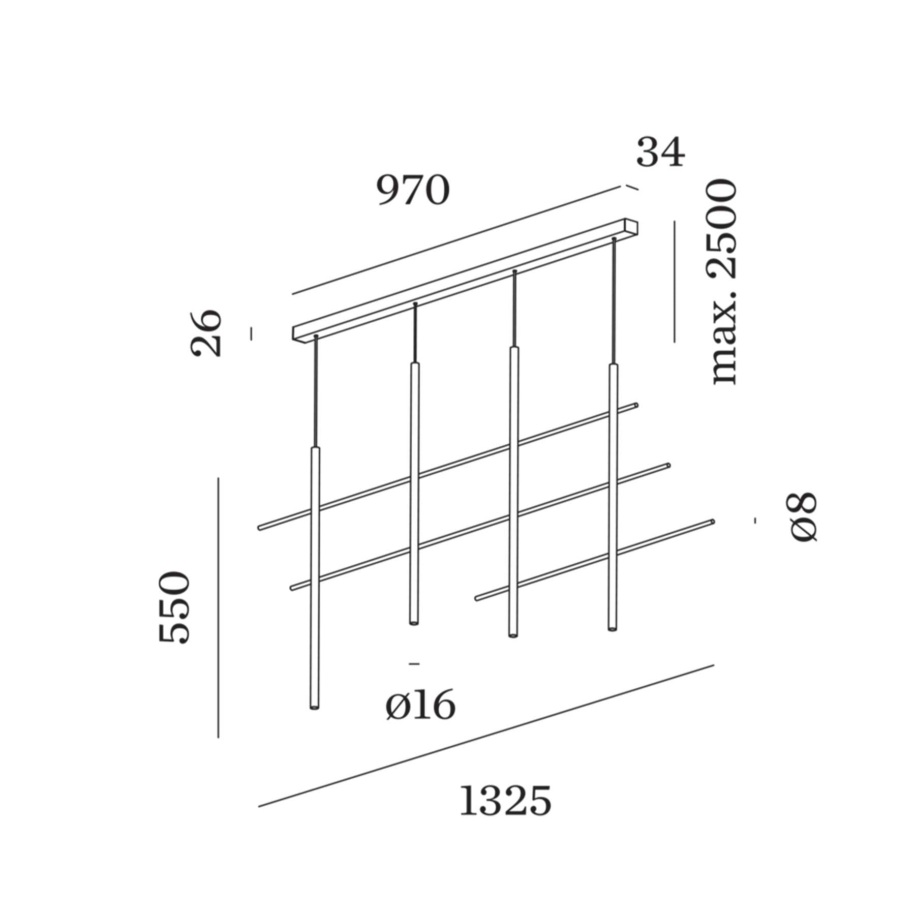Wever and Ducré NET závěsné svítidlo