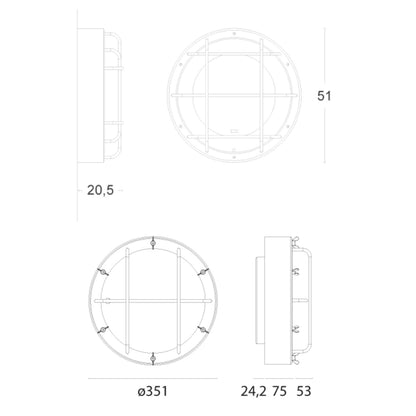 Zava Cantiere LED přisazené svítidlo
