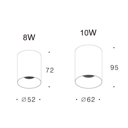 Arco LED přisazené kovové svítidlo Ra>90 antiglare (záloha)