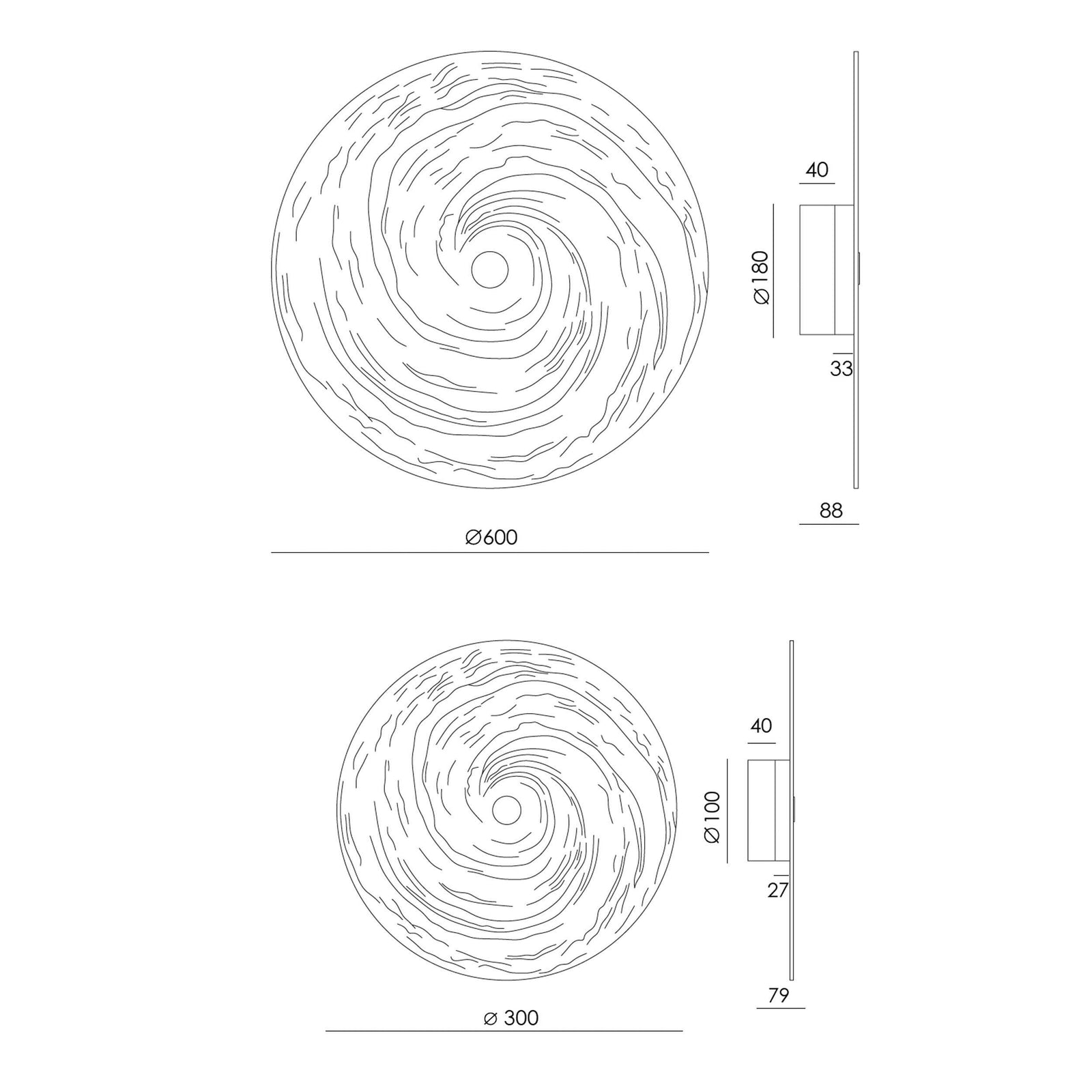 Aromas Lida Round LED falikar