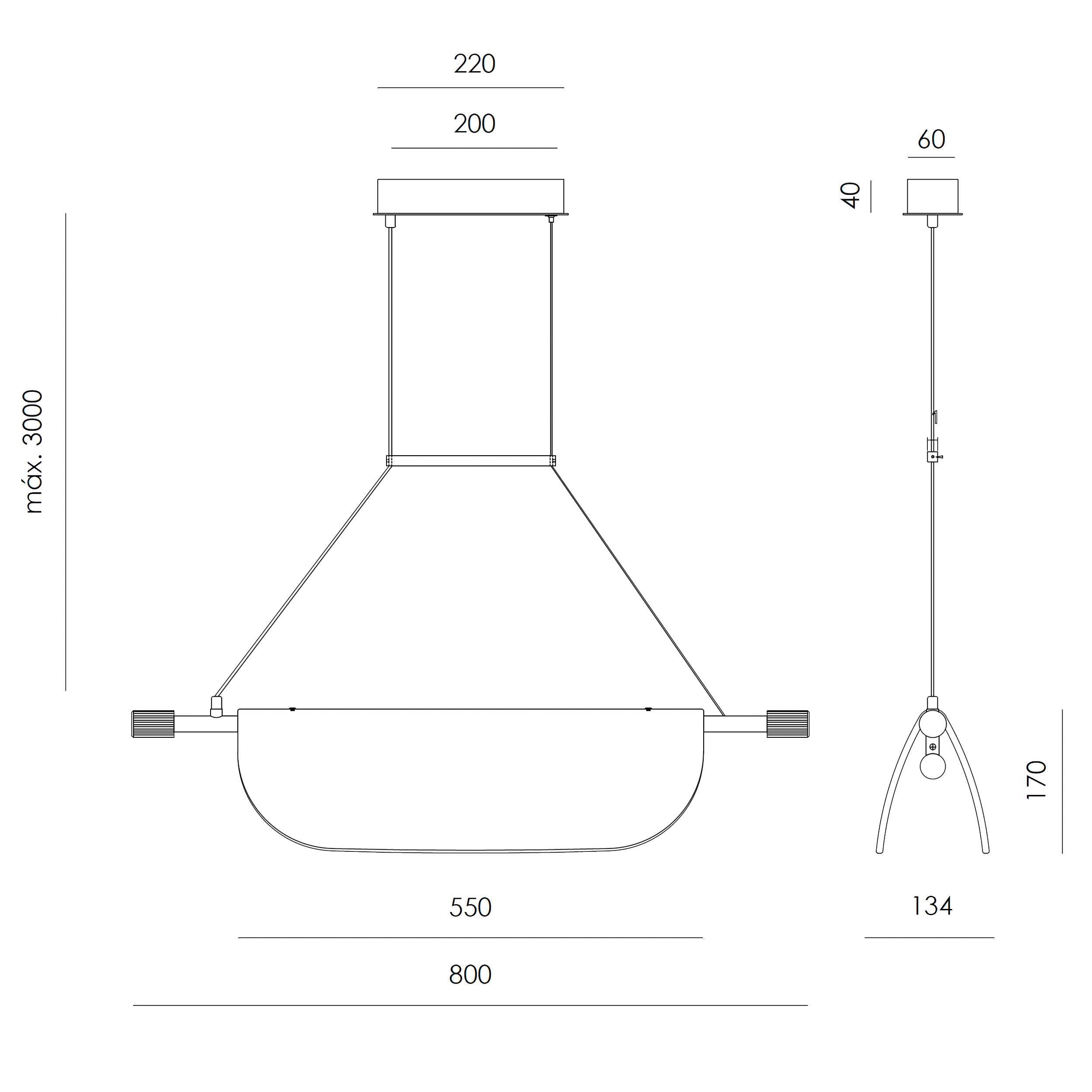 Aromas Lida Single LED függesztett lámpa