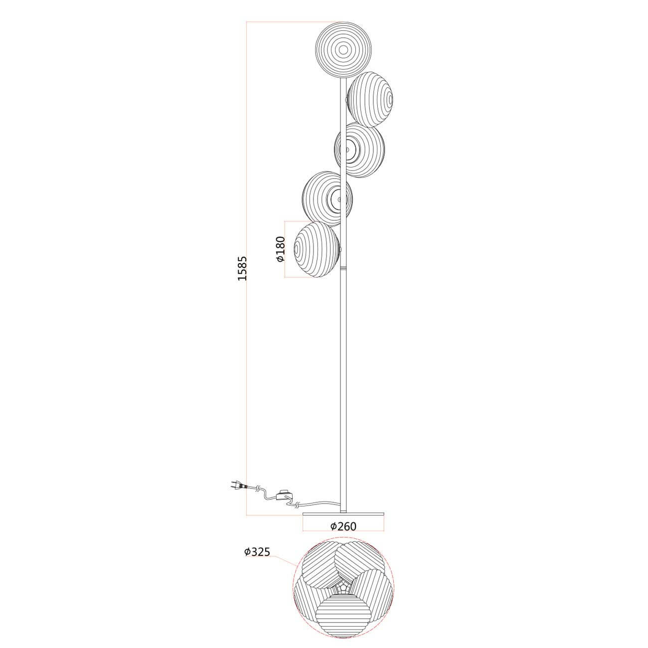 Faneurope Ripple E27 stojací svítidlo lampa