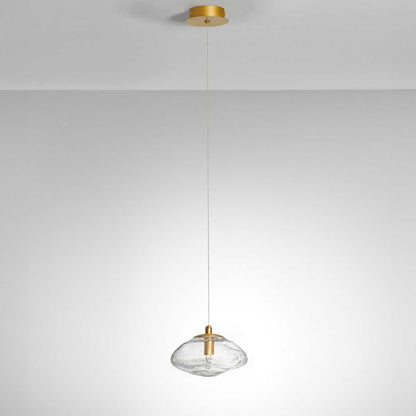 Nova Luce King G9 skleněné závěsné svítidlo zlaté