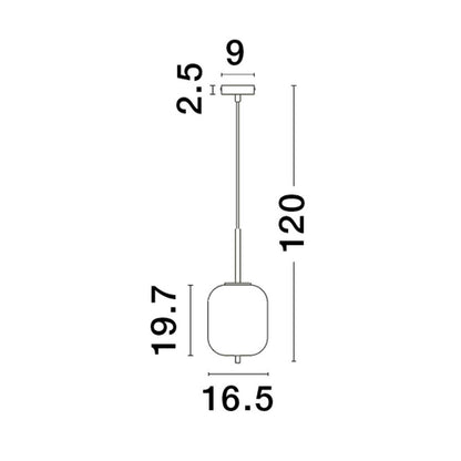 Nova Luce Lato E14 skleněné závěsné svítidlo